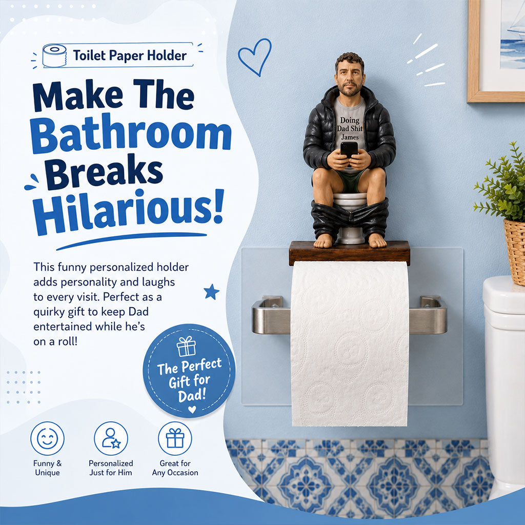 Best Time Of Day - Personalized Father Toilet Paper Holder