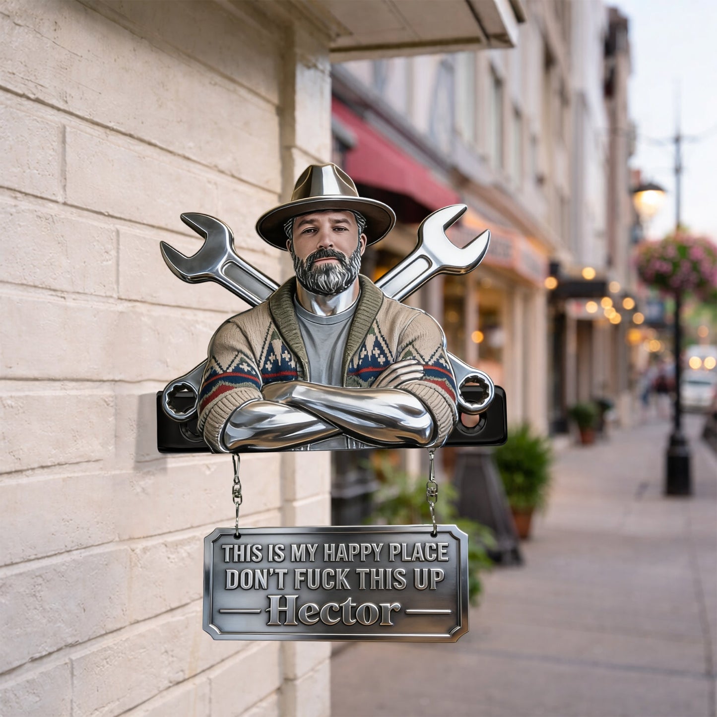 Don't Mess This Up - Personalized Mechanic Wooden Wall Mount Sign