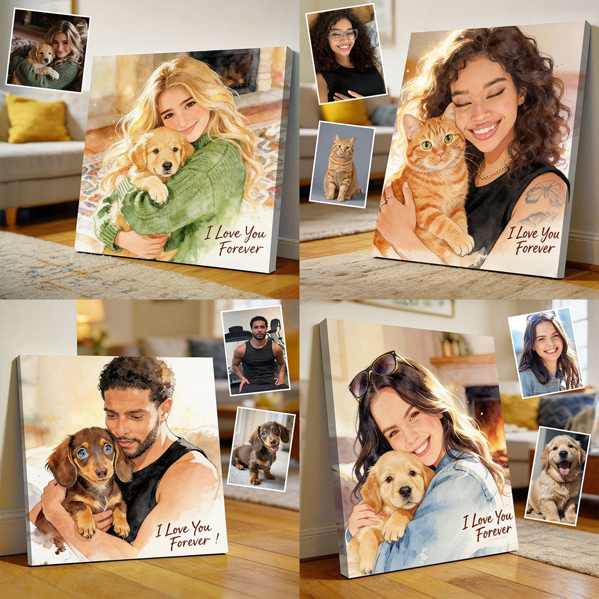 Custom Any Photo - Personalized Dog Canvas And Poster