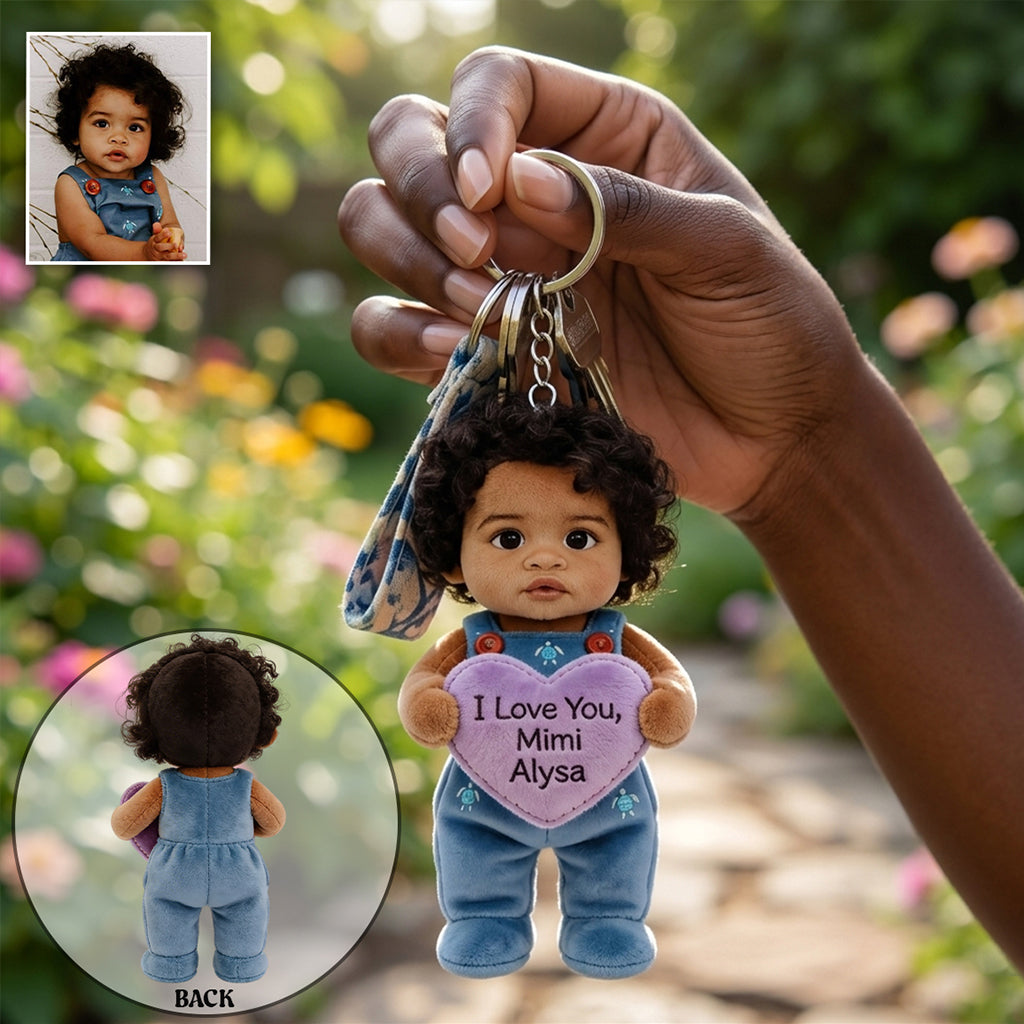 Cute Gift For Her, Your Companion - Personalized Mother Plush Keychain