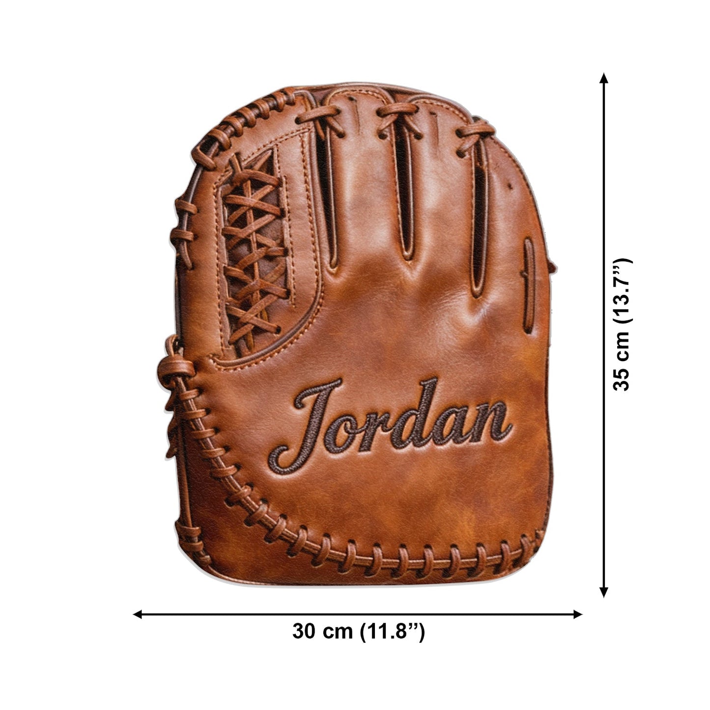 Leather Baseball Glove - Personalized Baseball Changeable Leather Patch Backpack