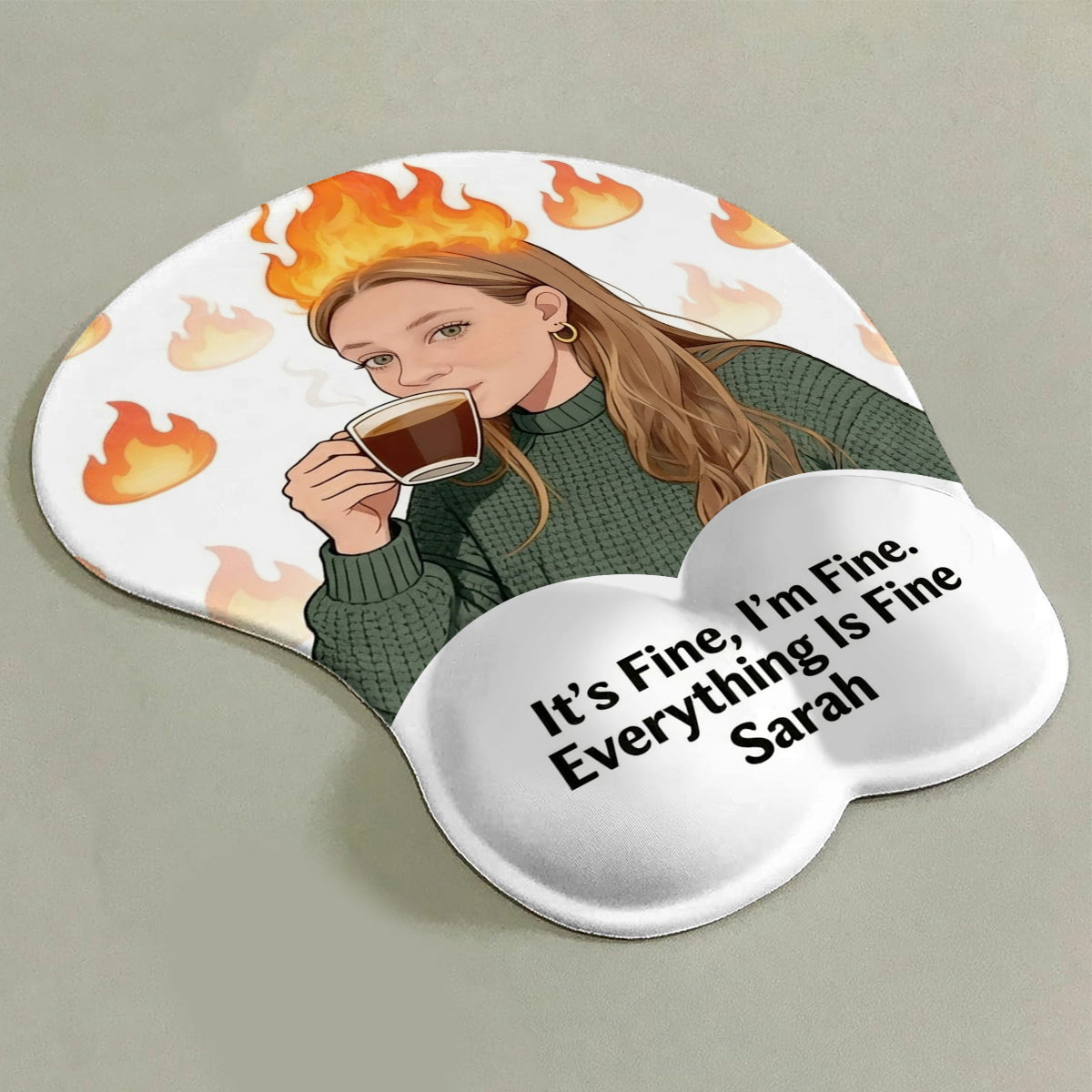 I'm Fine - Personalized Colleague 3D Mouse Pad