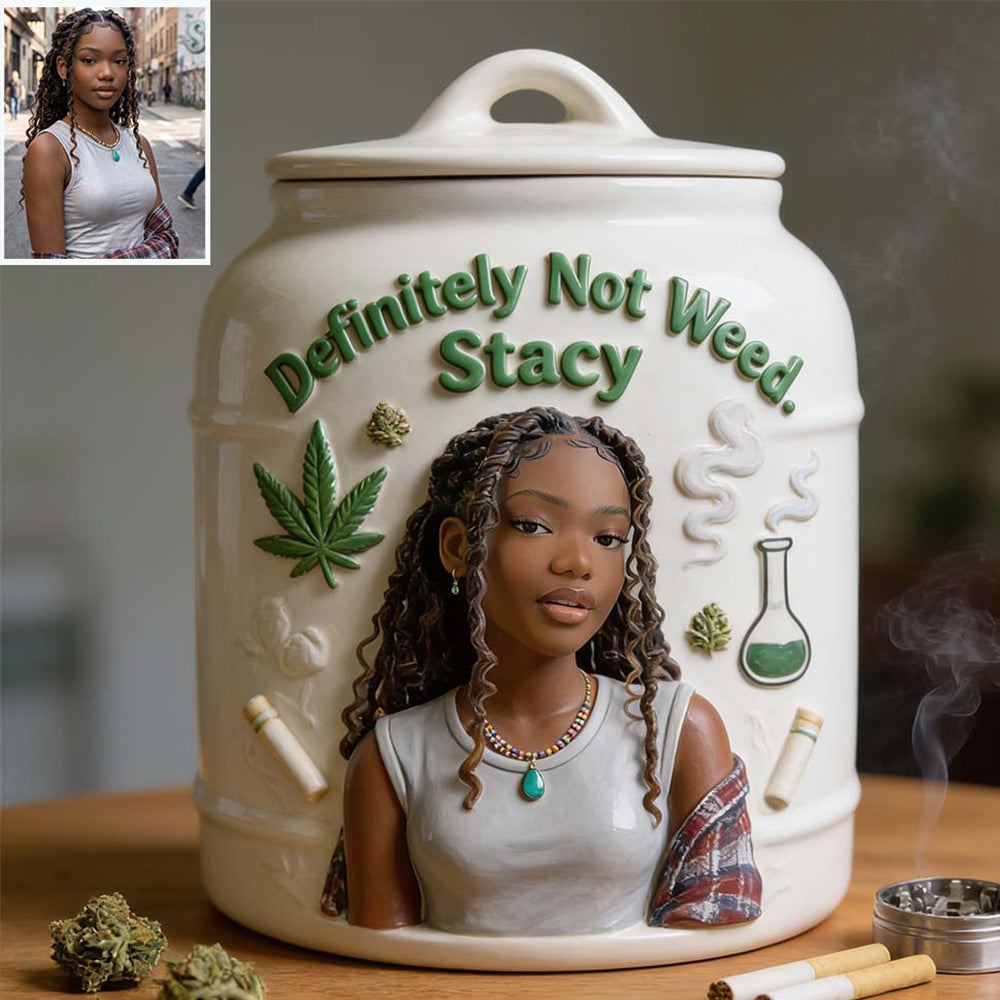 Cannabis Stash Jar - Personalized Weed Container Jar