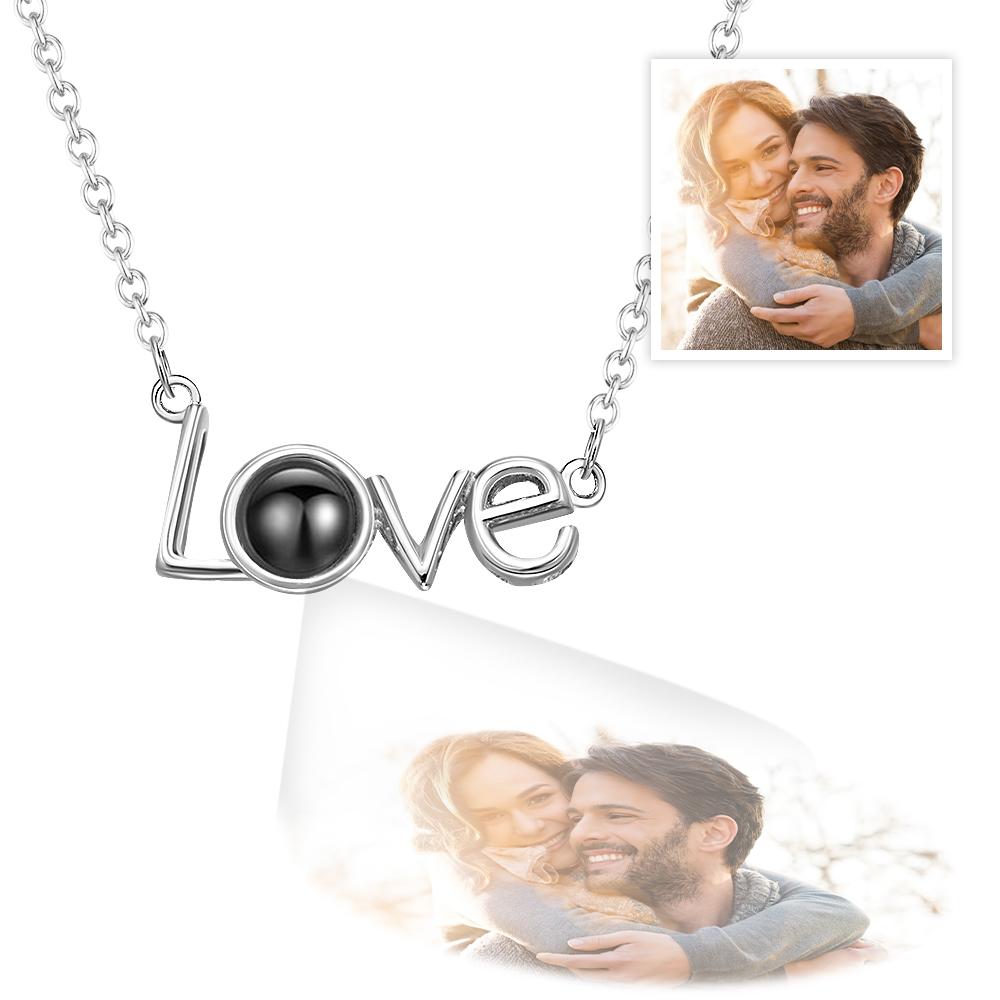 Love - Personalized Couple LOVE Picture Projection Necklace