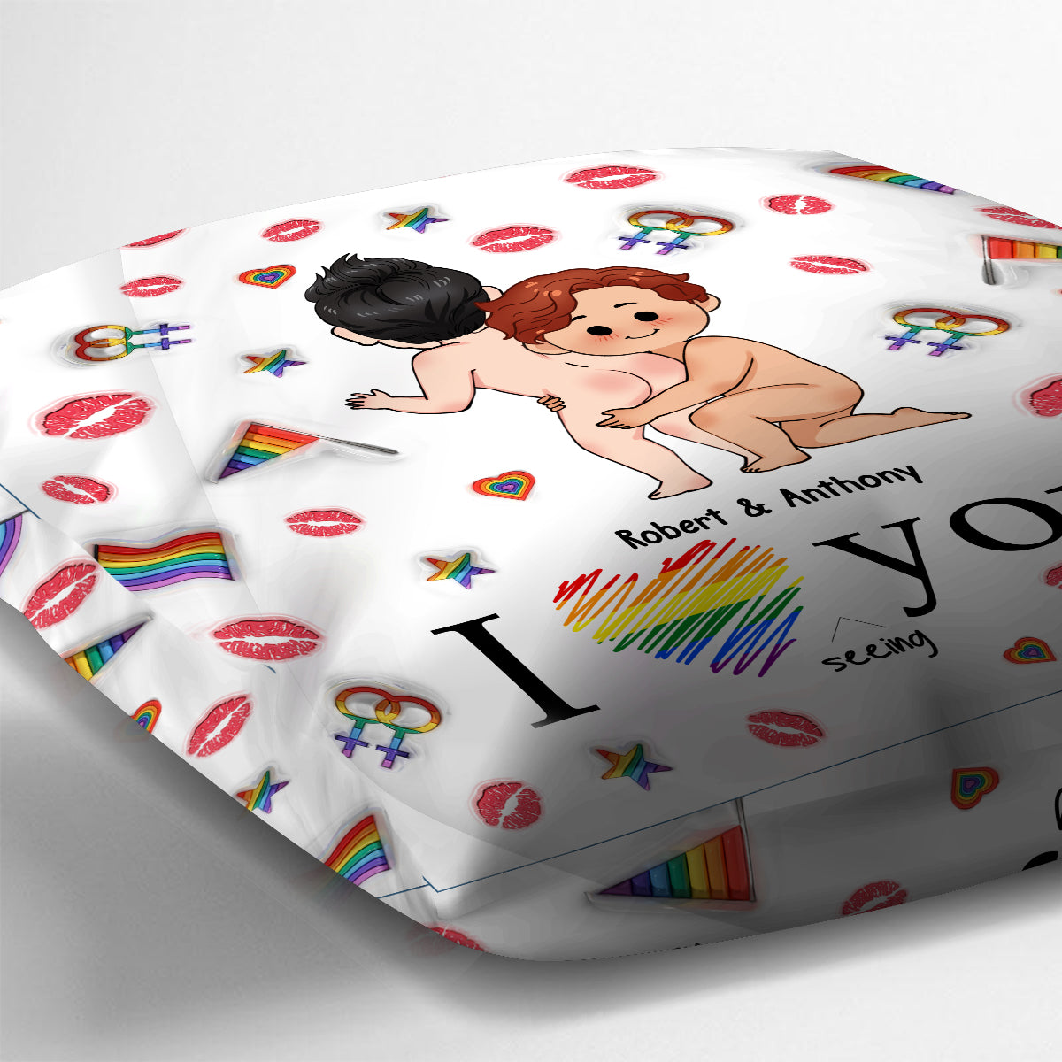 I Love You - Personalized LGBT Support Throw Pillow