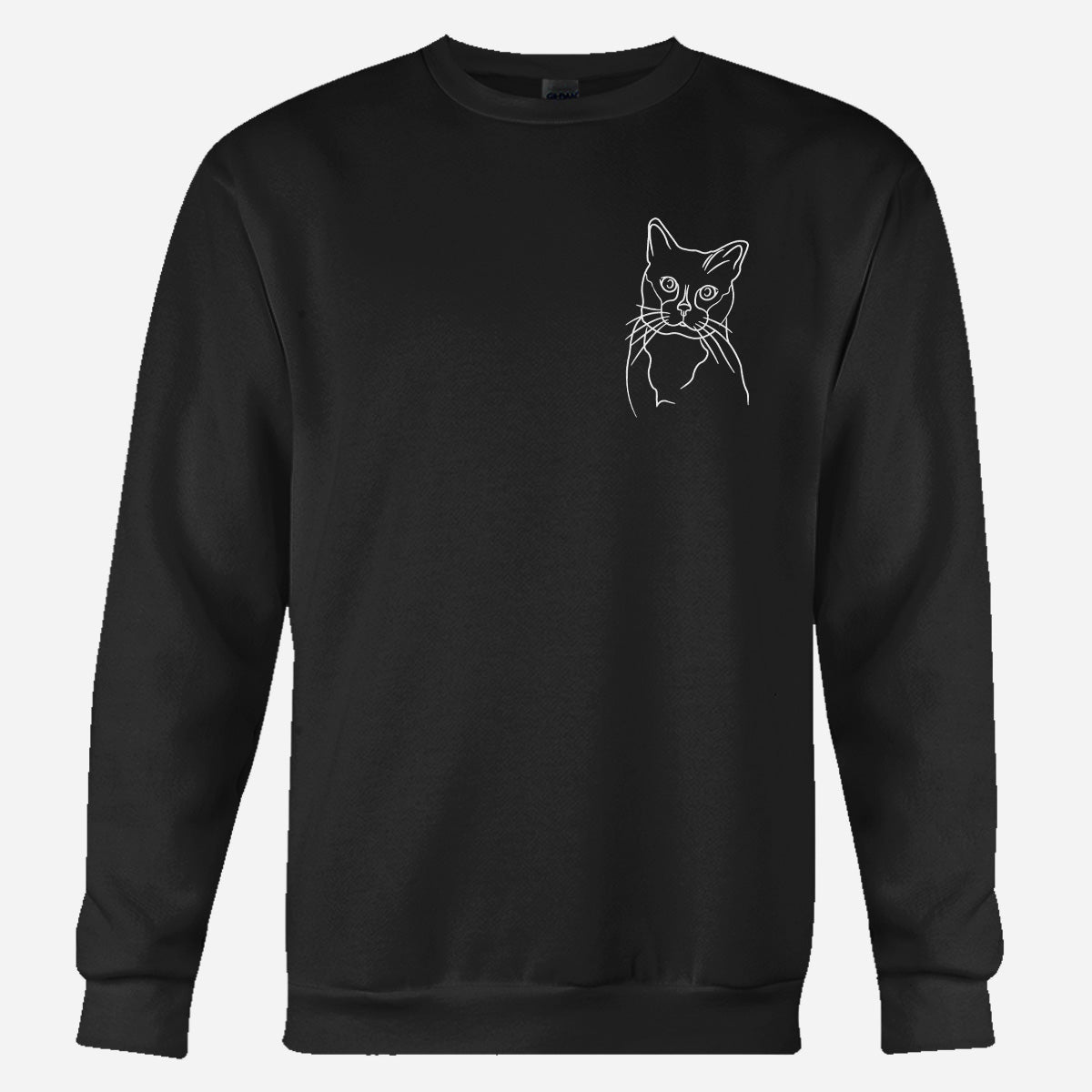 Custom Line Art - Personalized Cat Embroidered Sweater