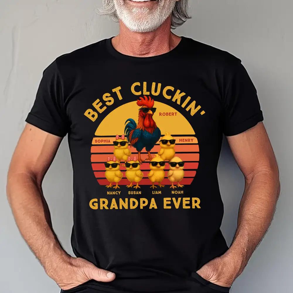 “Best Cluckin' Dad Ever” Classic Tee – Funny Father’s Day Chicken Family Shirt