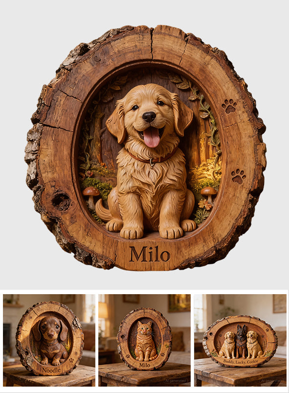 Custom Any Photo - Personalized Dog Custom Shaped Wood Plaque