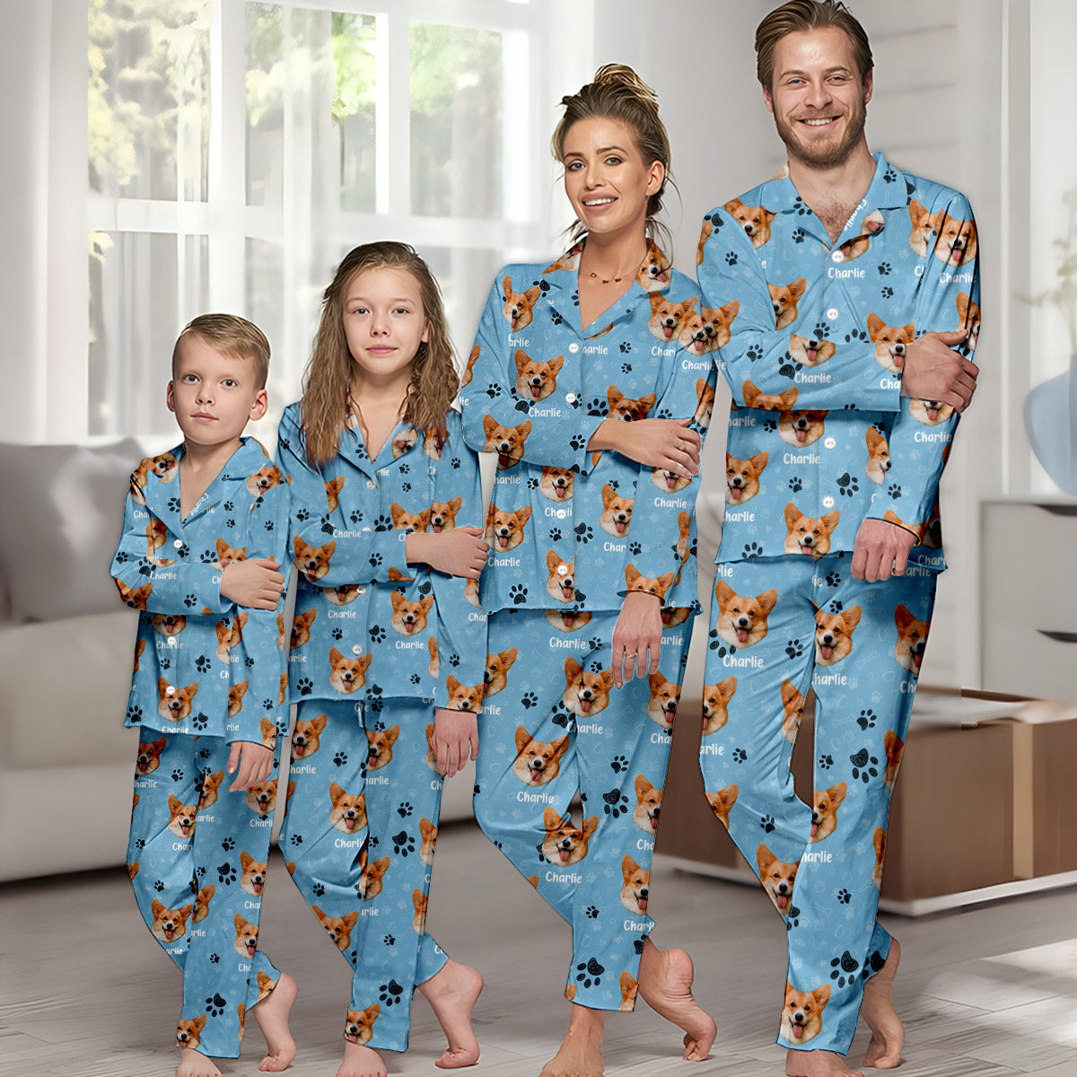 Custom Photo Pet Blanket - Gift for cat lovers, dog lover, cat lover - Personalized Button Down Pajamas