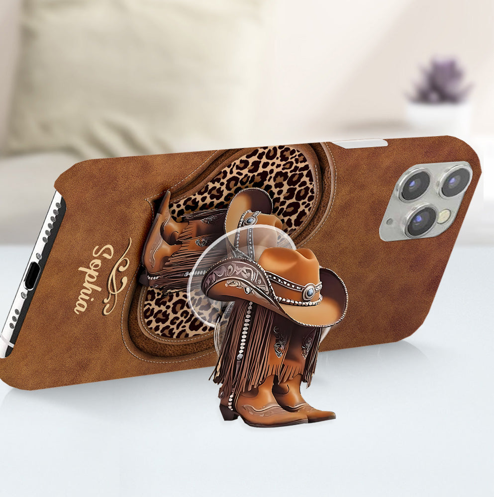 Cowgirl Boots - Personalized Cowgirl Full Print Phone Case