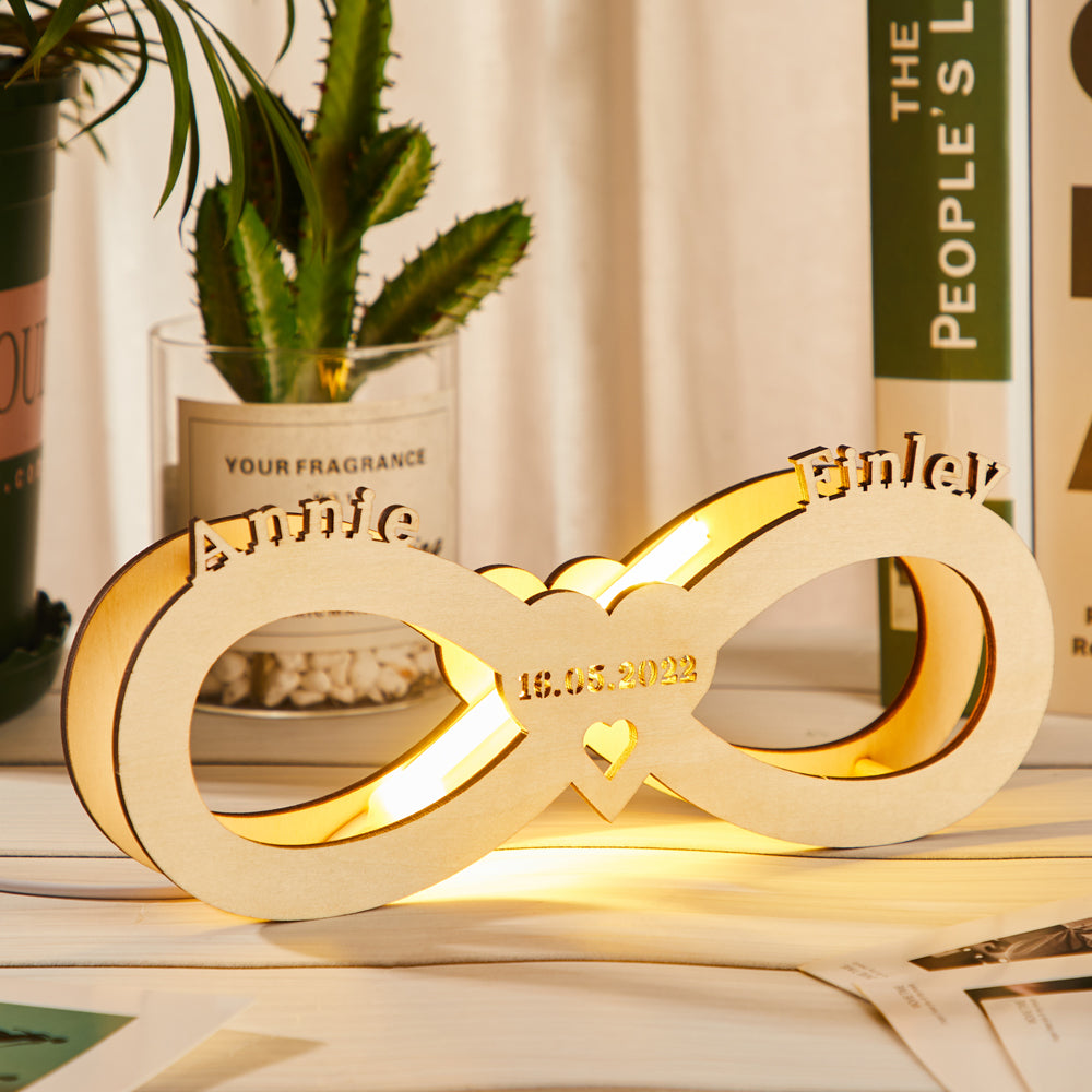 Forever In My Heart - Personalized Couple Infinity Lamp