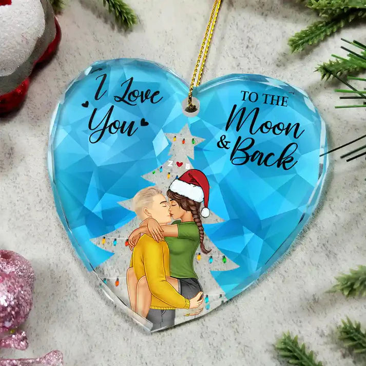 From Our First Kiss Till Our Last Breath Christmas Couple - Personalized Custom Shaped Ornament or Poster or Keychain or Plaque