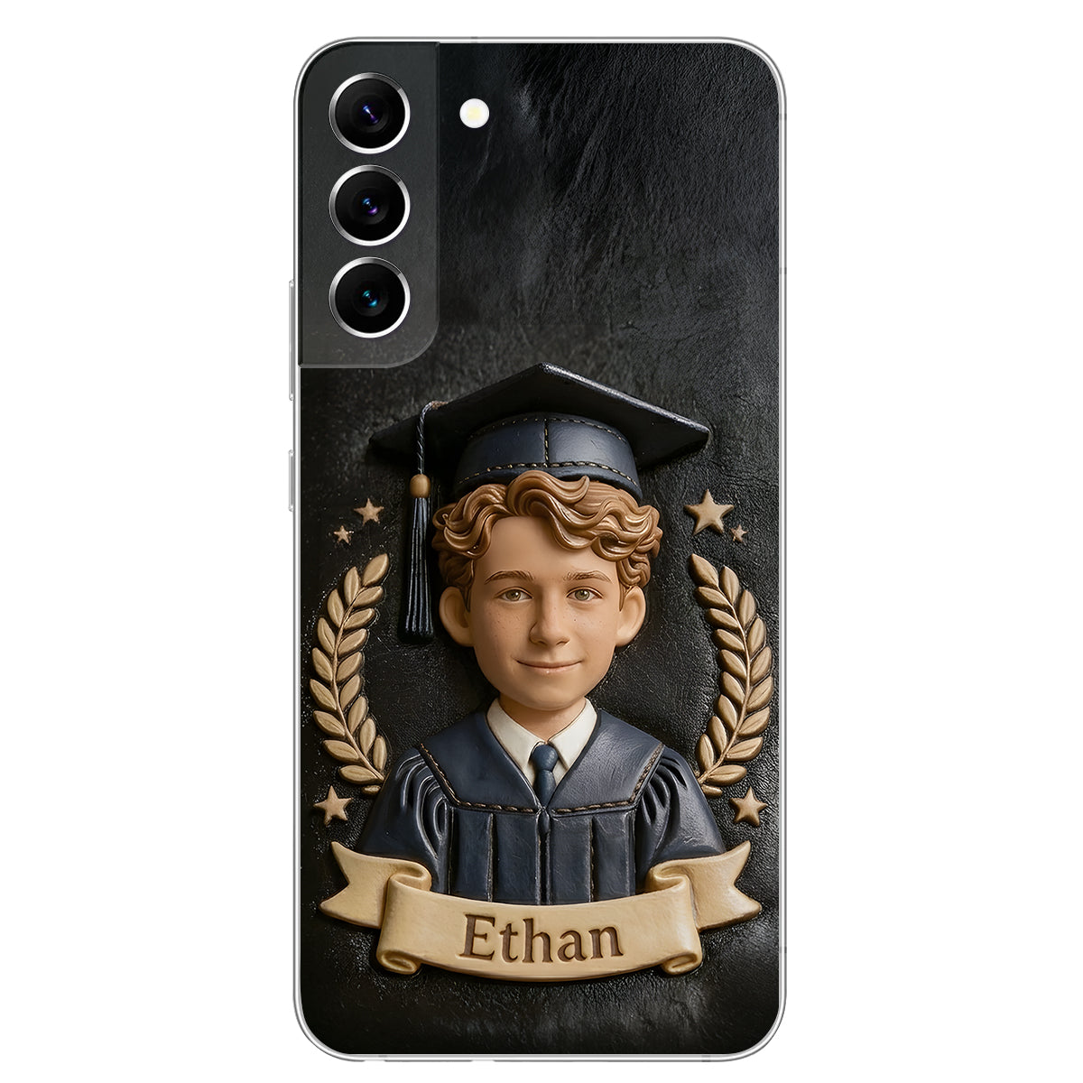 Graduation Gift - Personalized Graduation 3D Embossed Leather Phone Case