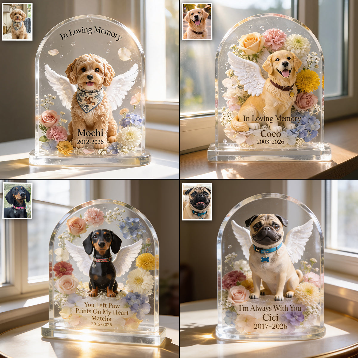In Loving Memory - Personalized Dog Custom Shaped Acrylic Plaque