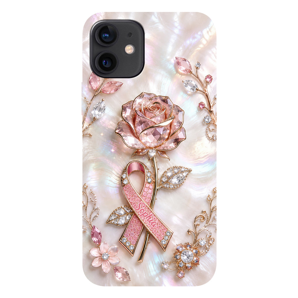 Faith Hope Love - Personalized Breast Cancer Awareness Full Print Phone Case & Phone Grip