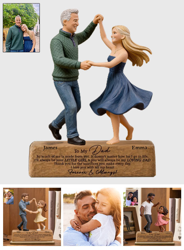 I Love You With All My Heart - Personalized Father Custom Shaped Wood Plaque
