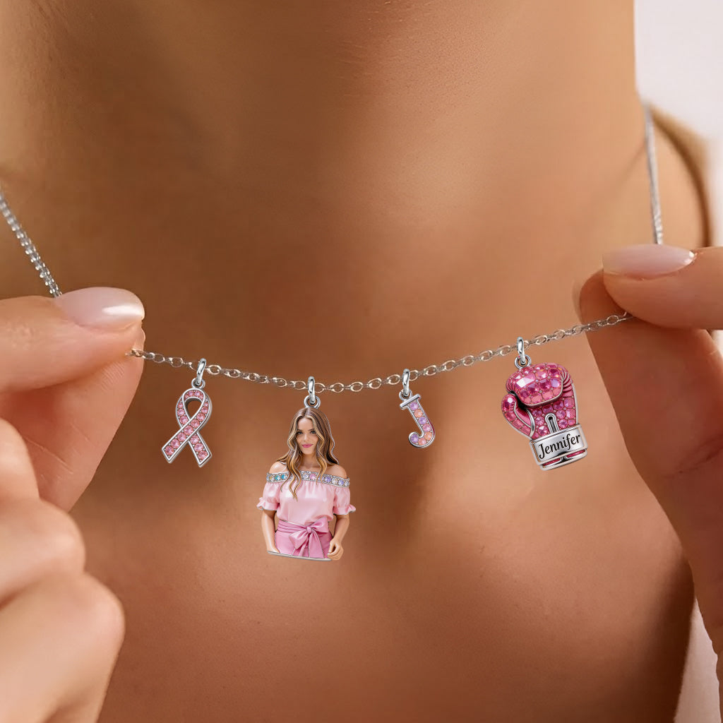 Breast Cancer Survivor - Personalized Breast Cancer Awareness Metal Necklaces With Pendants