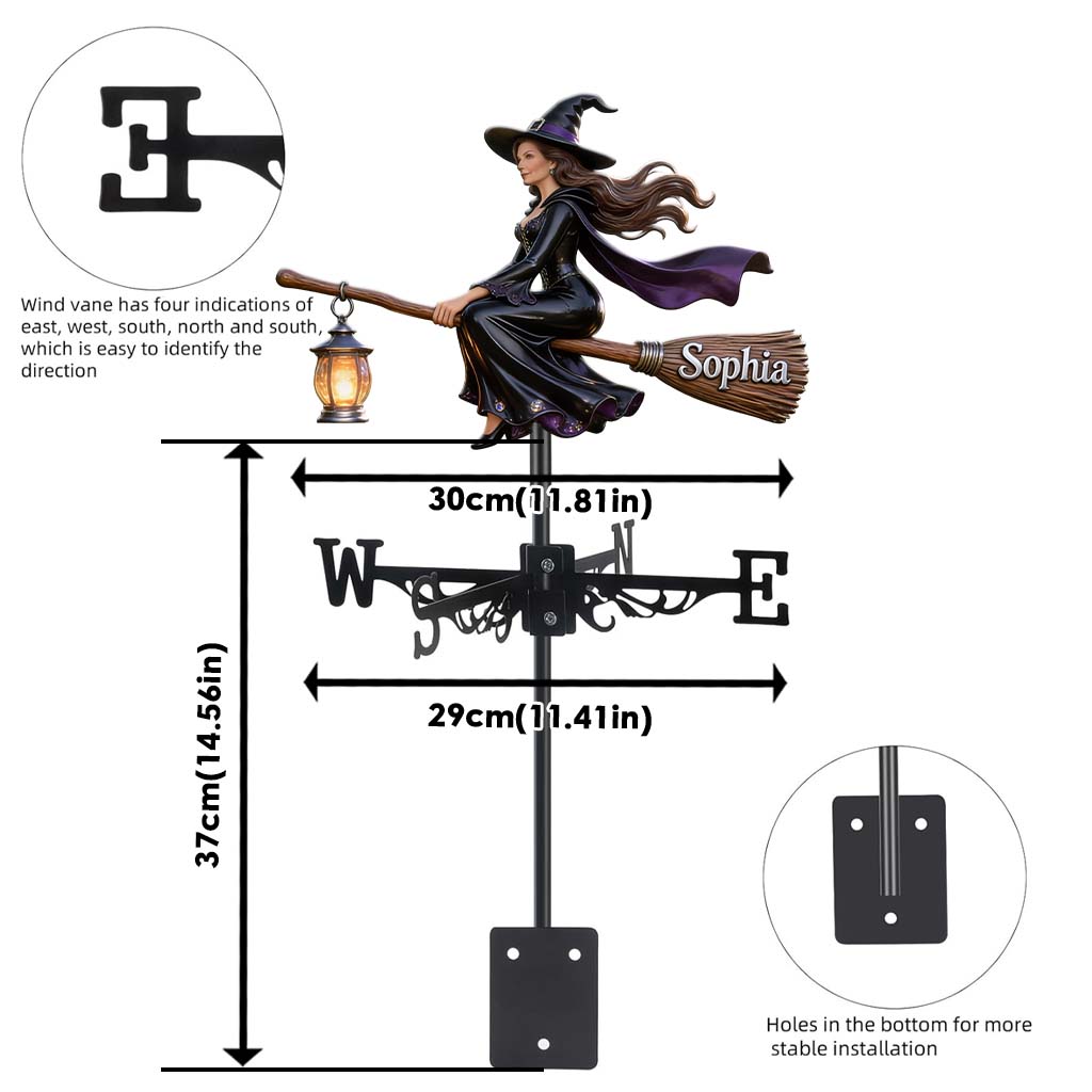 Custom Any Photo - Personalized Witch Weather Vane