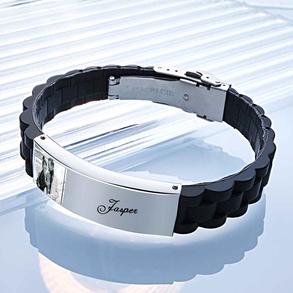Any Photos - Personalized Couple Photo Bracelet