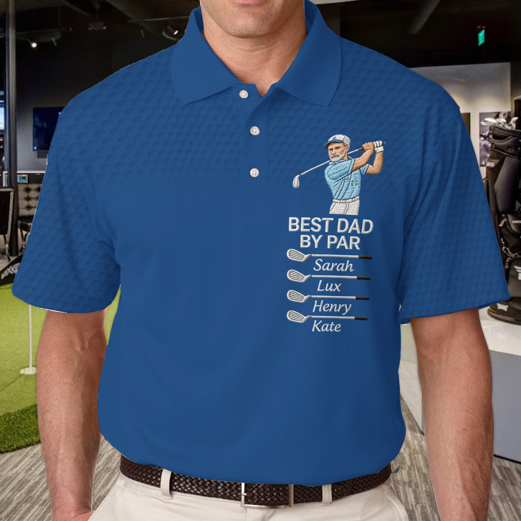 Best Dad By Far - Personalized Golf Polo Shirt