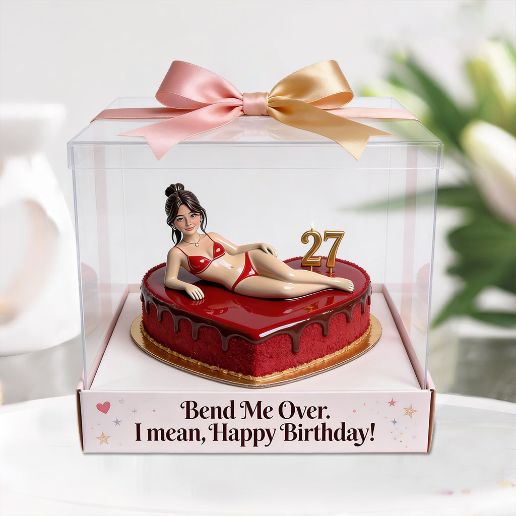 Birthday Cake - Personalized Spicy Couple Custom Shaped Acrylic Plaque