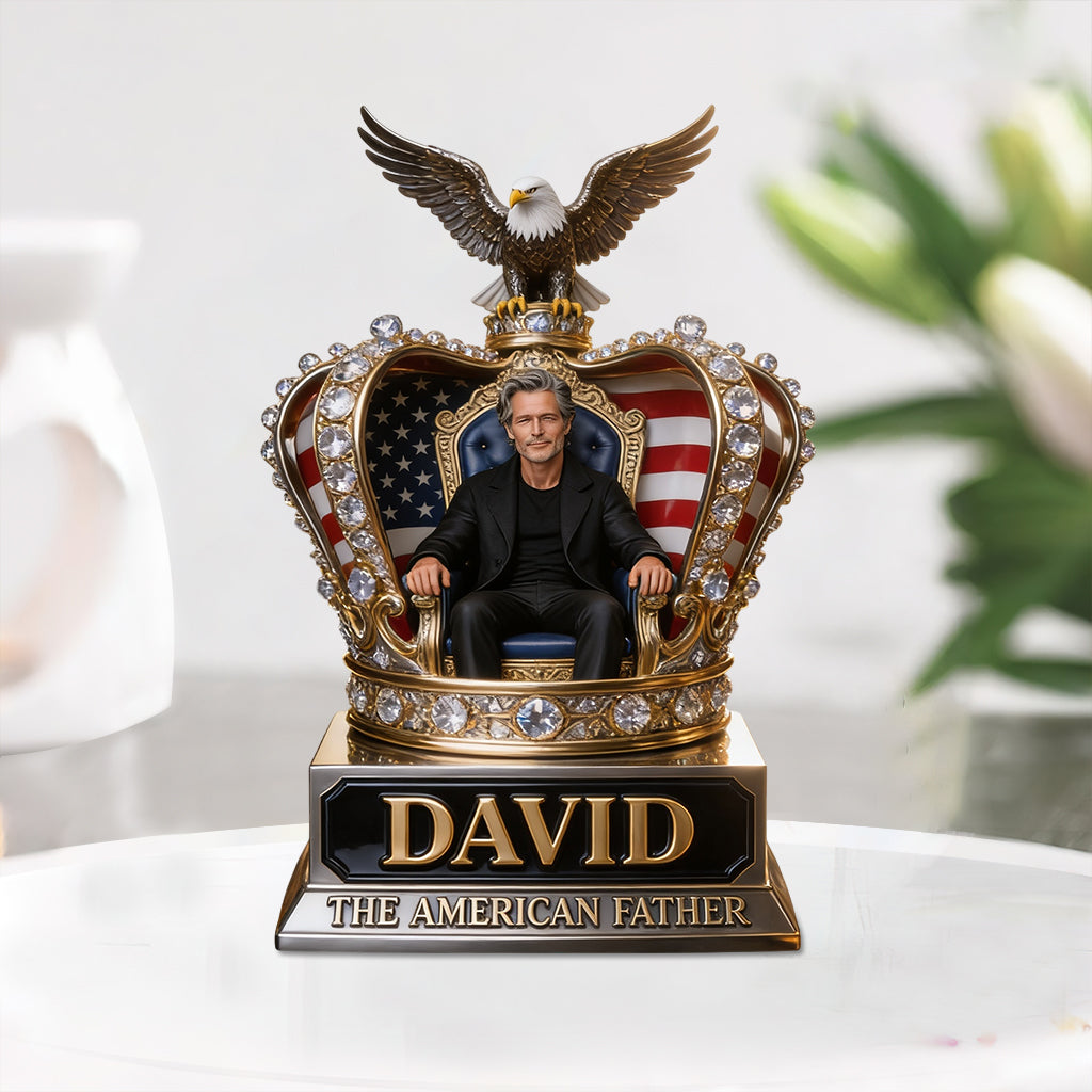 Custom Any Photo The Best Father - Personalized Father Custom Shaped Acrylic Plaque