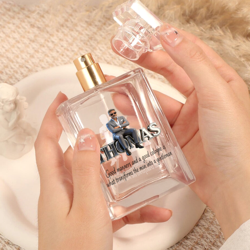 Cologne For Man - Any Photo, Any Title - Personalized Luxury Refillable Perfume Bottle