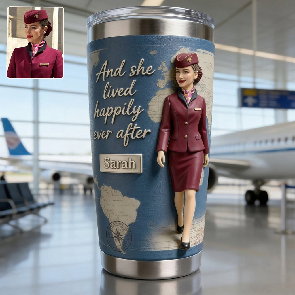 Crew Life Personalized Flight Attendant - Personalized Fly attendant Tumbler