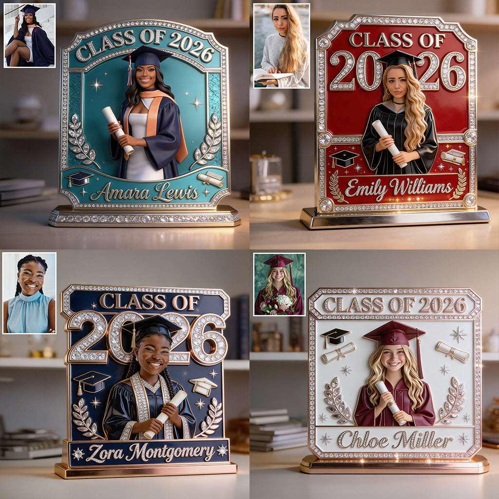 Class Of 2026 - Personalized Graduation Custom Shaped Acrylic Plaque