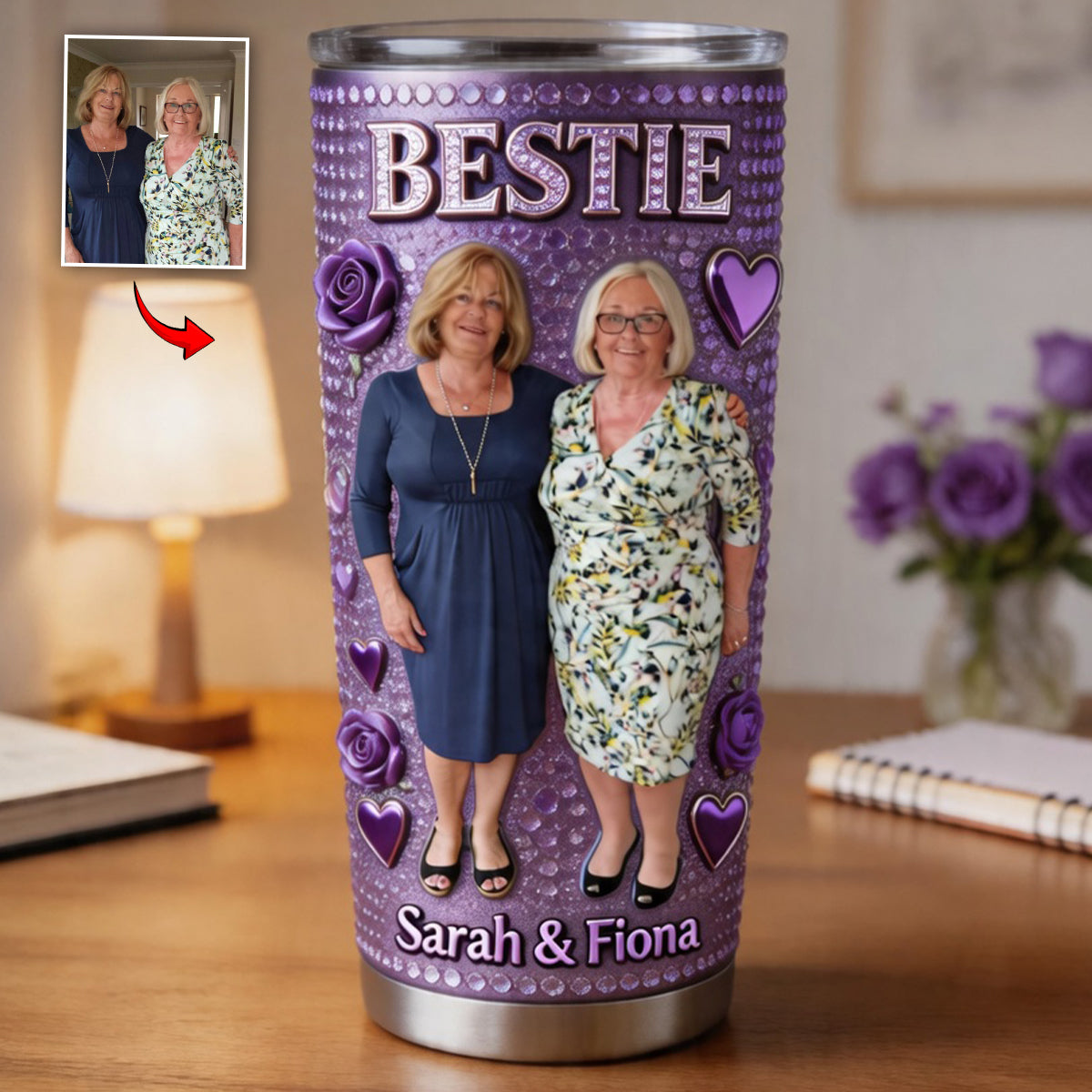 Custom Any Photo - Personalized Bestie Tumbler