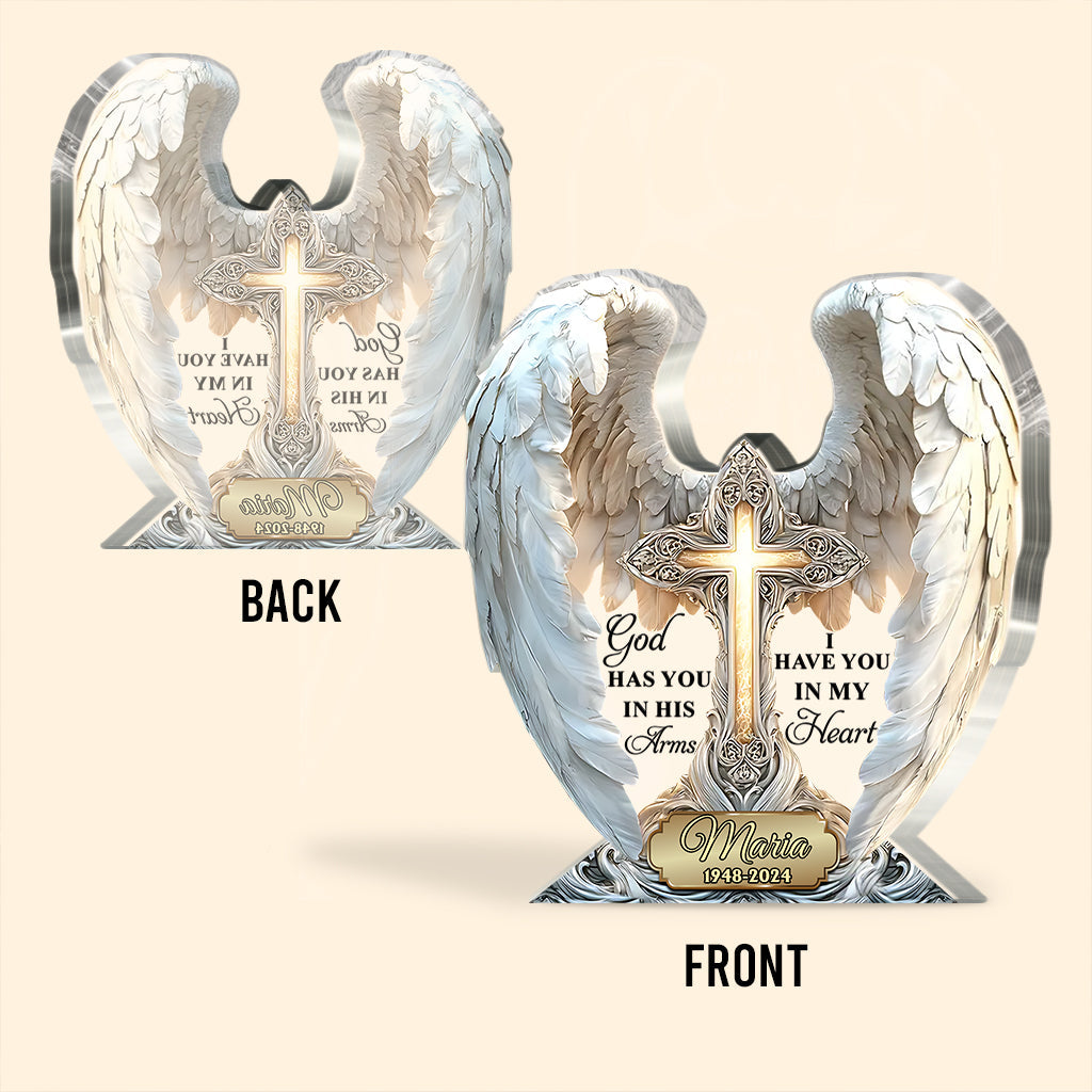 I Have You In My Heart - Personalized Memorial Custom Shaped Acrylic Plaque