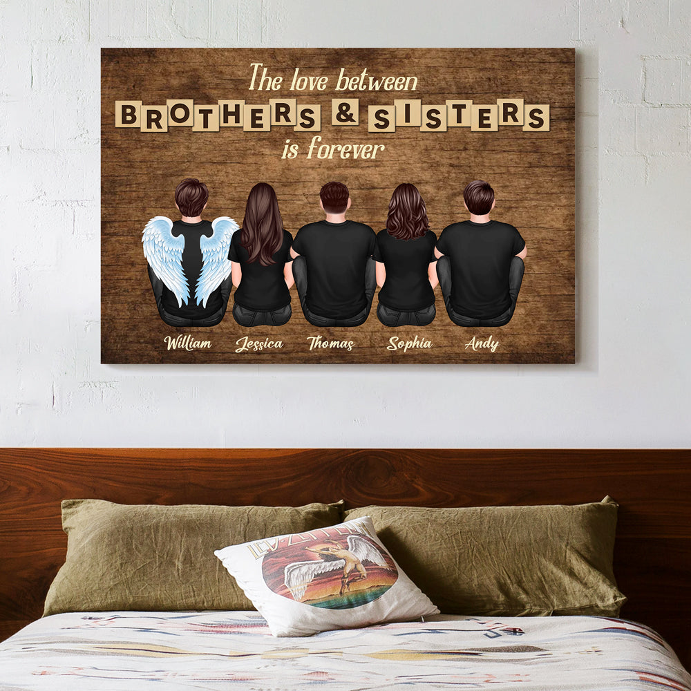 The Love Between Brothers and Sisters – Customizable Poster for Siblings , A Heartfelt Gift for Family Gatherings and Special Occasions
