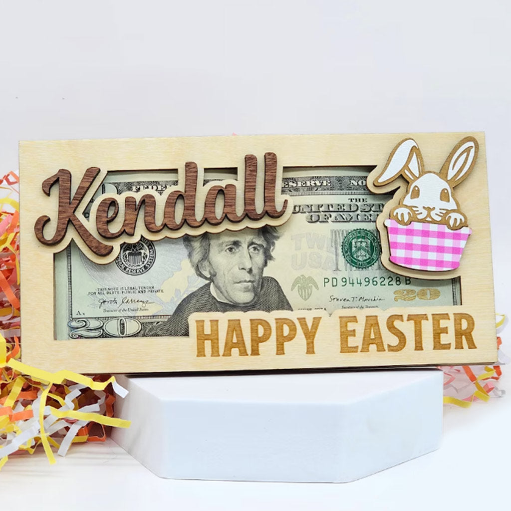 Bunny Money Holder - Personalized Easter Day Bunny Money Holder