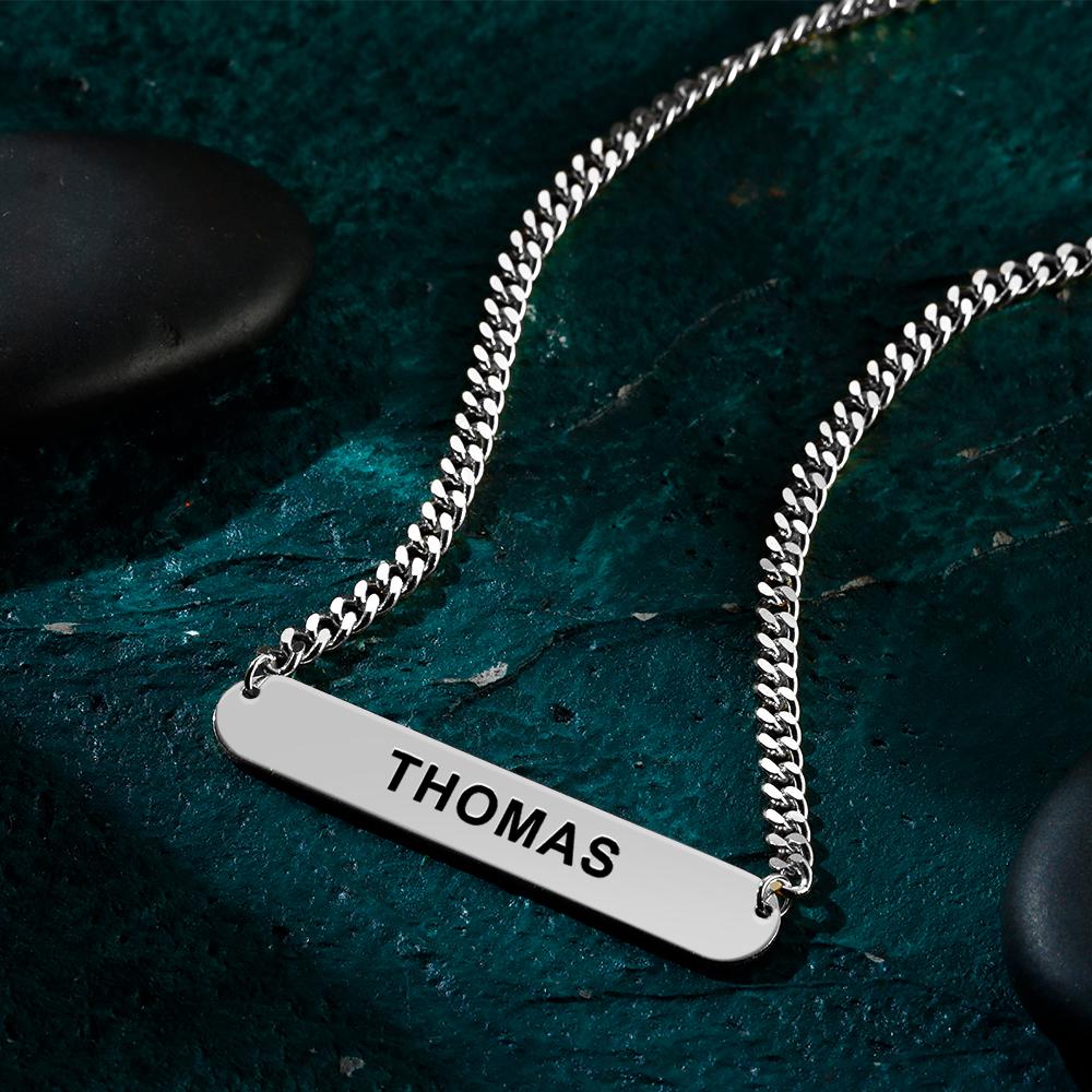 Any Name/ Text/... - Personalized Bar Necklace