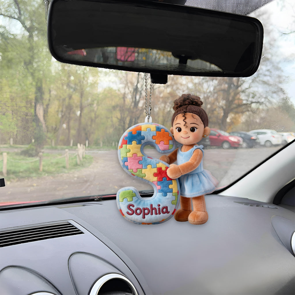 Autism Awareness Alphabet - Personalized Autism Awareness Plush Keychain