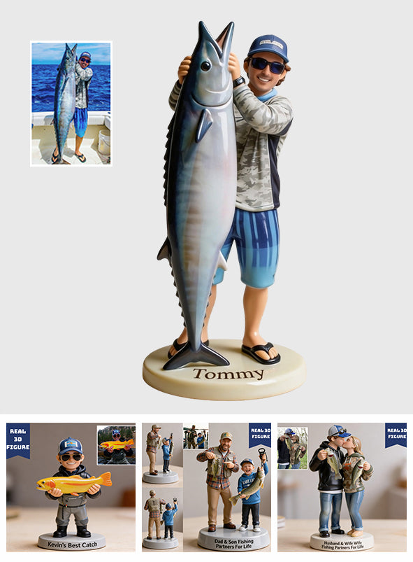 Custom Real 3D Figure From Any Photo - Personalized Fishing Premium 3D Figurine