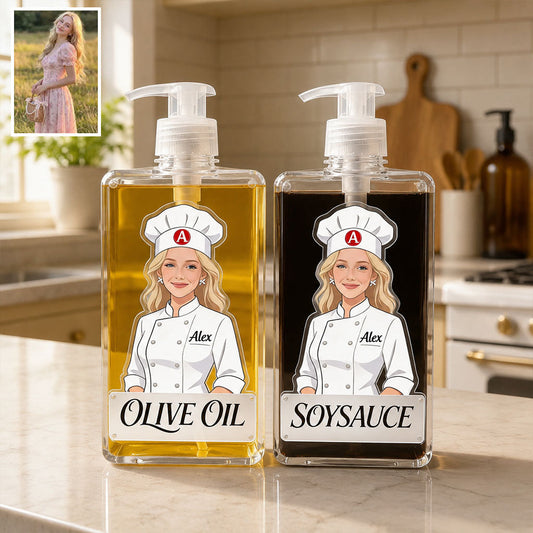 Kitchen Dispenser Custom For Cooking Lovers - Personalized Cooking Pump Dispenser