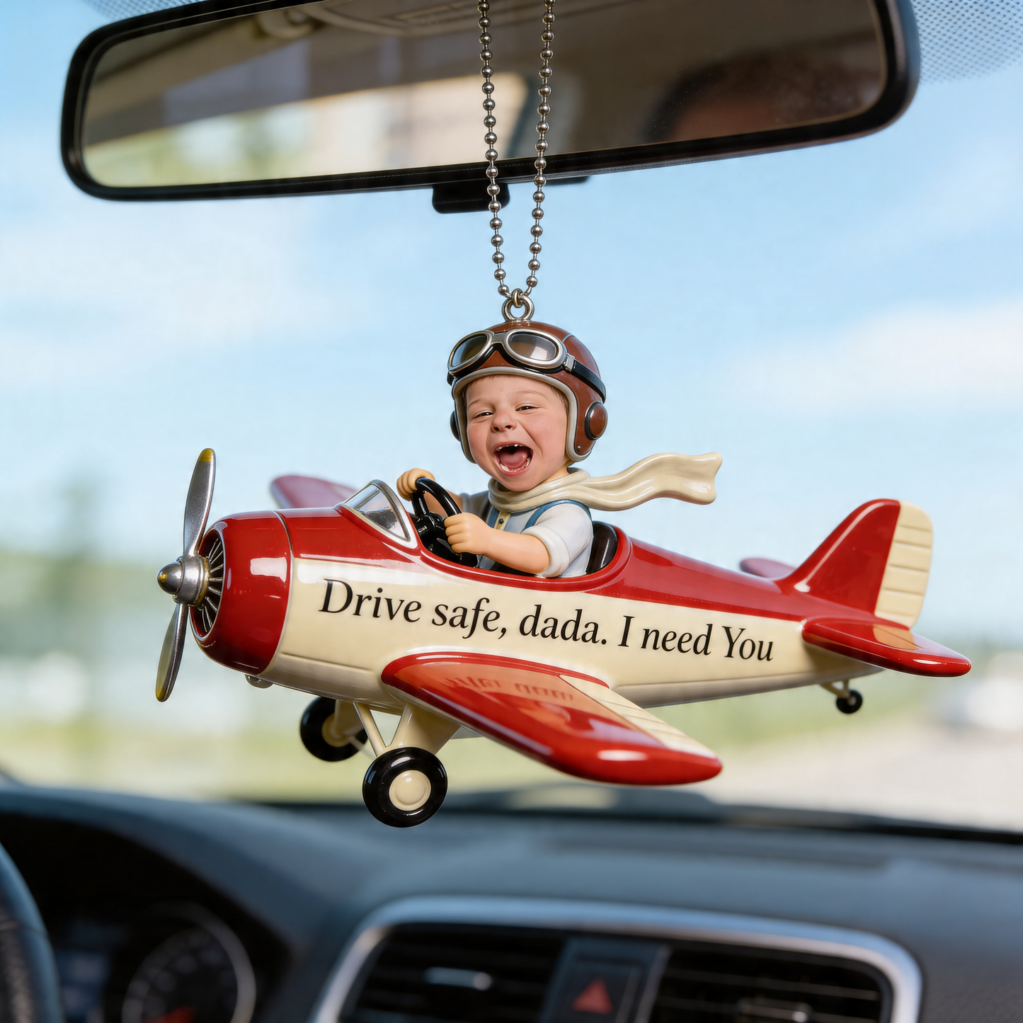 Father Gift Idea, Mom Gift Idea - Personalized Father Car Ornament