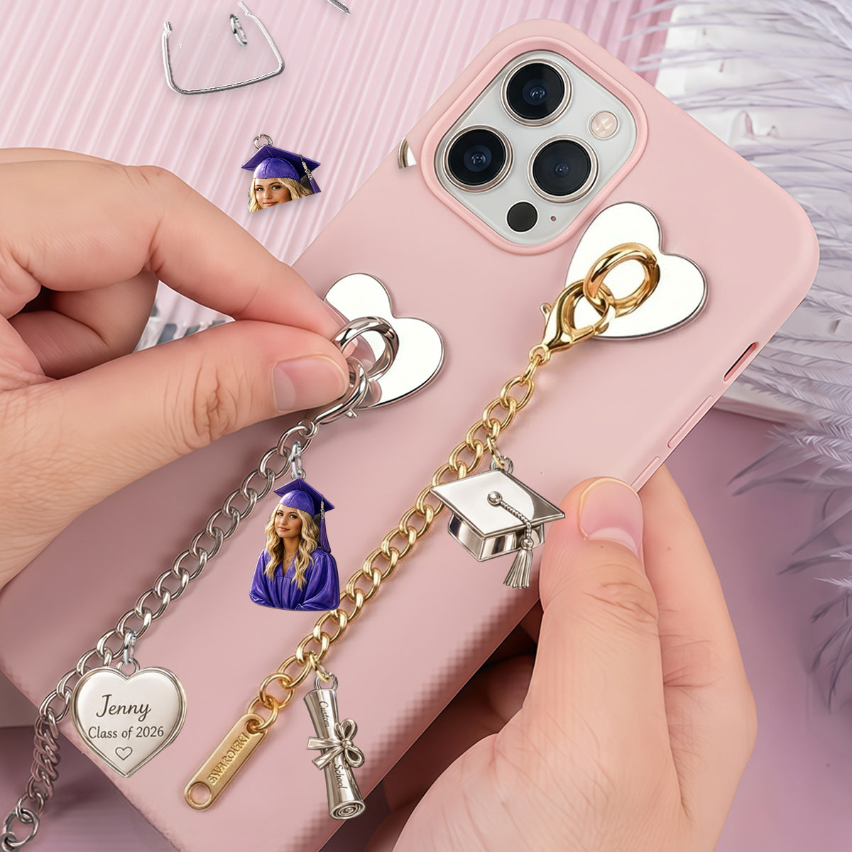 Class Of 2026 - Personalized Graduation Dangling Charms