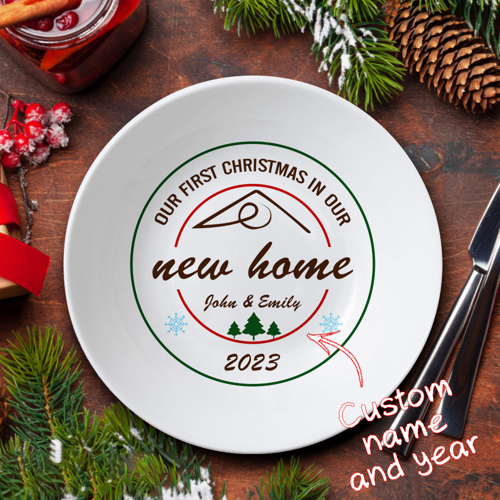 Christmas Dinner Plate - Personalized Family Plate