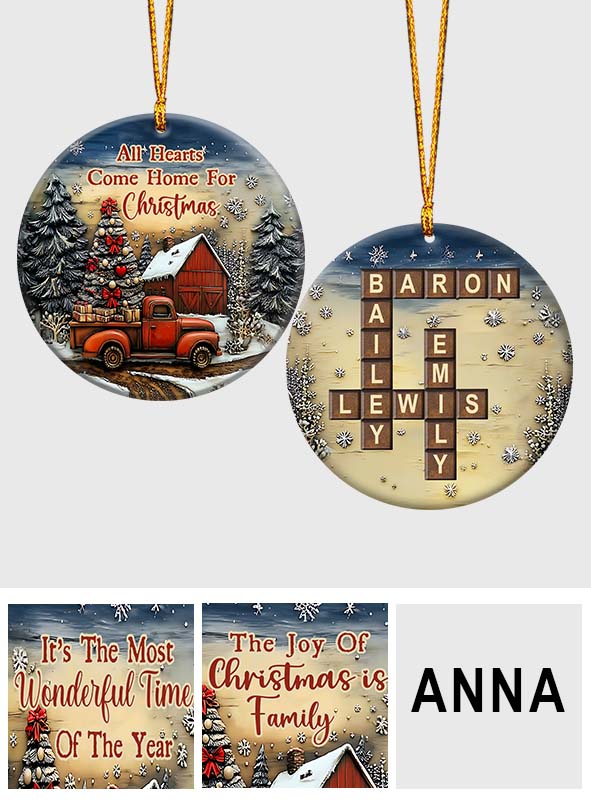 It's The Most Wonderful Time Of The Year - Personalized Family Ornament