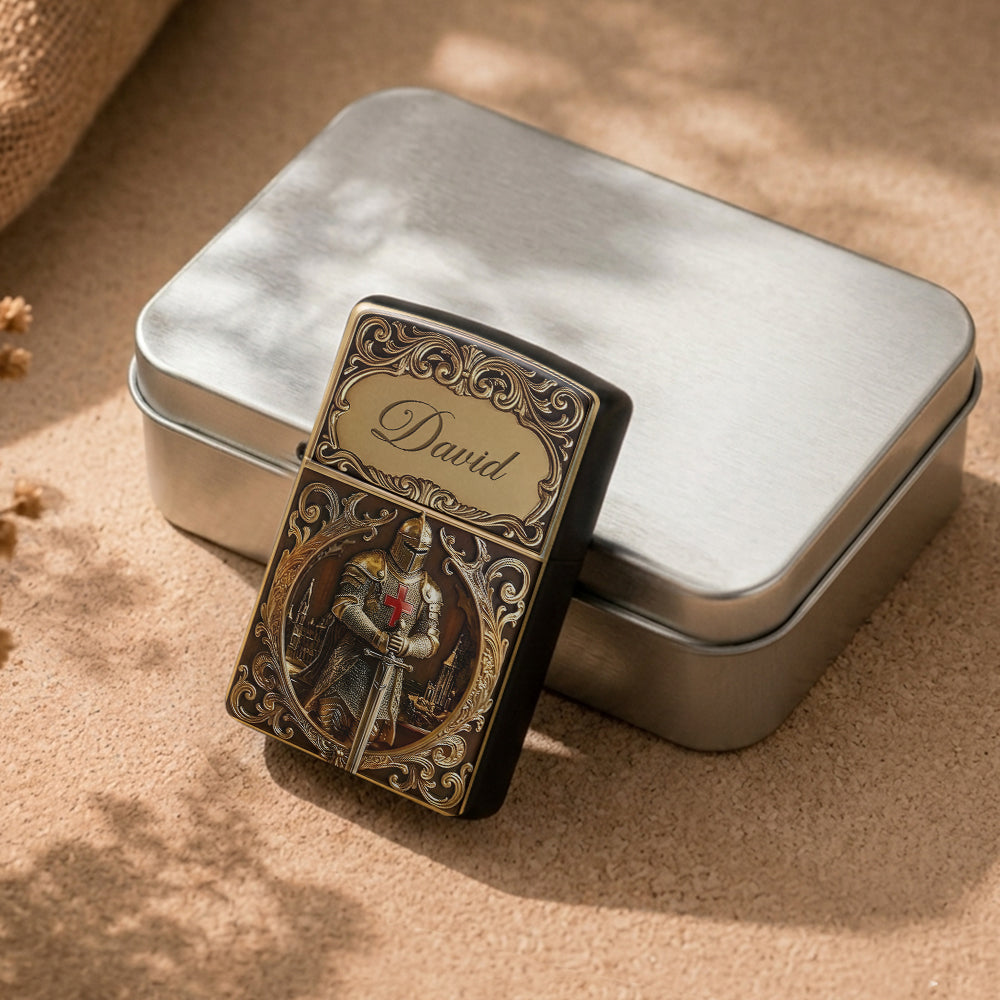 Knight Of God - Personalized Christian Lighter