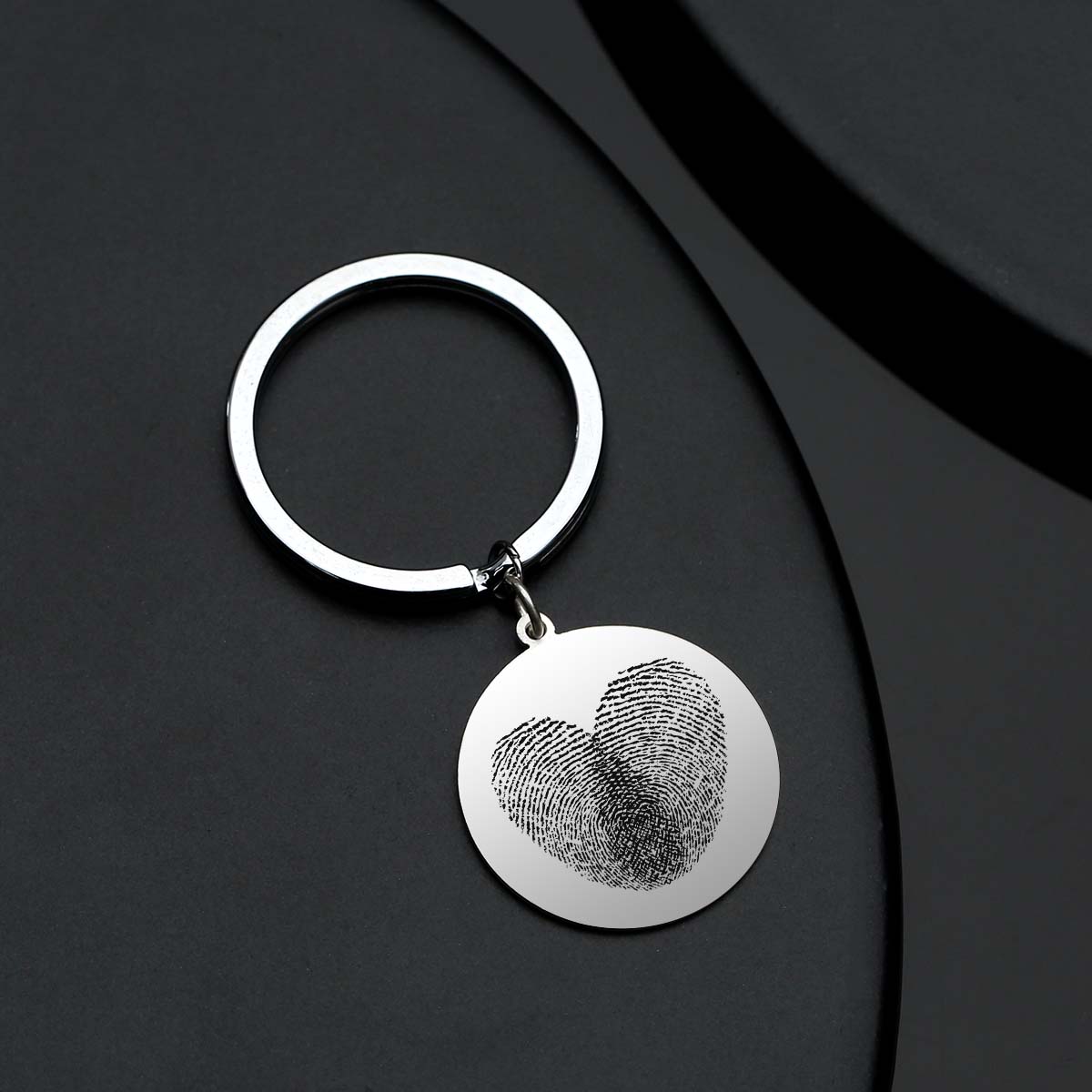 Custom Fingerprints Fingerprint Keychain - gift for girlfriend, boyfriend, wife, husband - Personalized Keychain