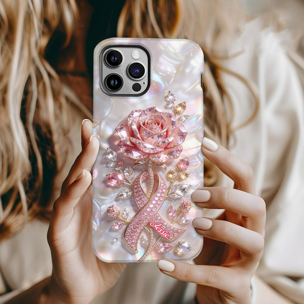 Faith Hope Love - Personalized Breast Cancer Awareness Full Print Phone Case