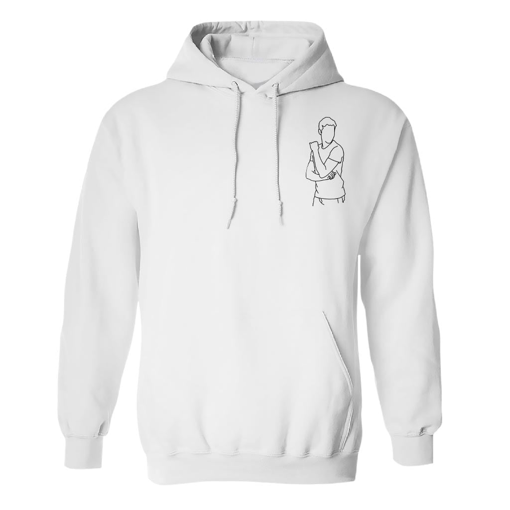Custom Line Art - Personalized grandson Embroidered Hoodie