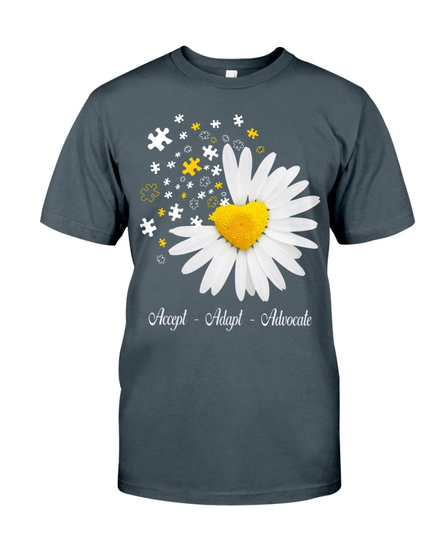 Accept Adapt Advocate - Autism Awareness T-shirt and Hoodie 0520