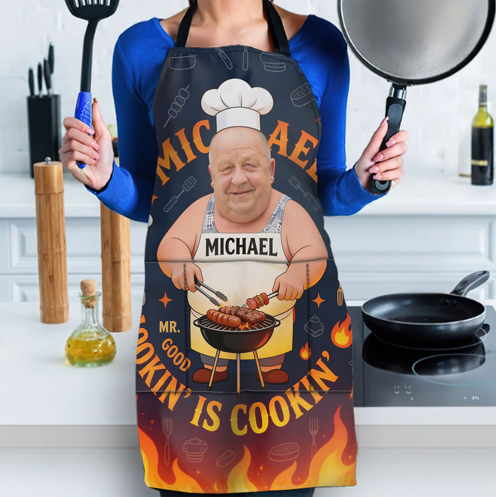 Grilling Dad, Dad Loves Cooking - Personalized Father Apron