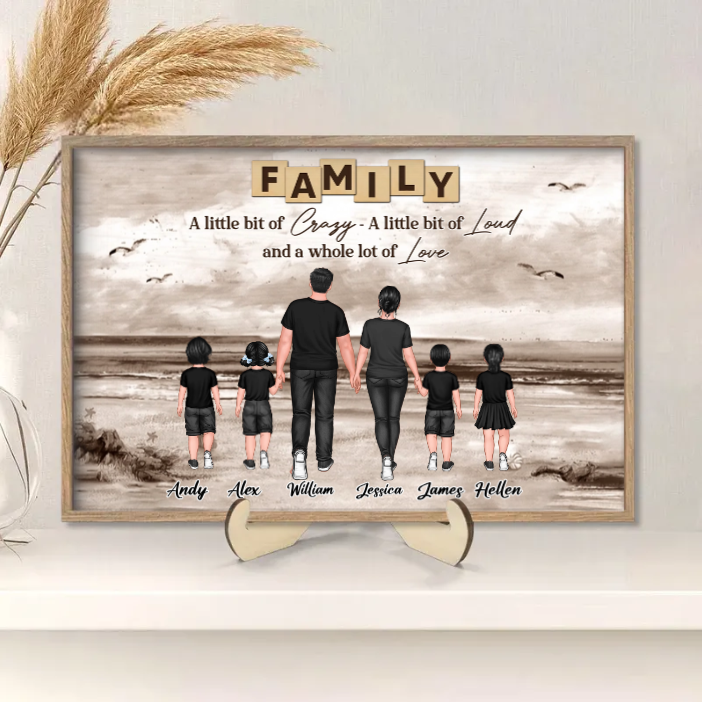 Family Walking Back View Personalized Poster or Canvas or Plaque or Keychain or Ornament - Custom Gift for Family Memories