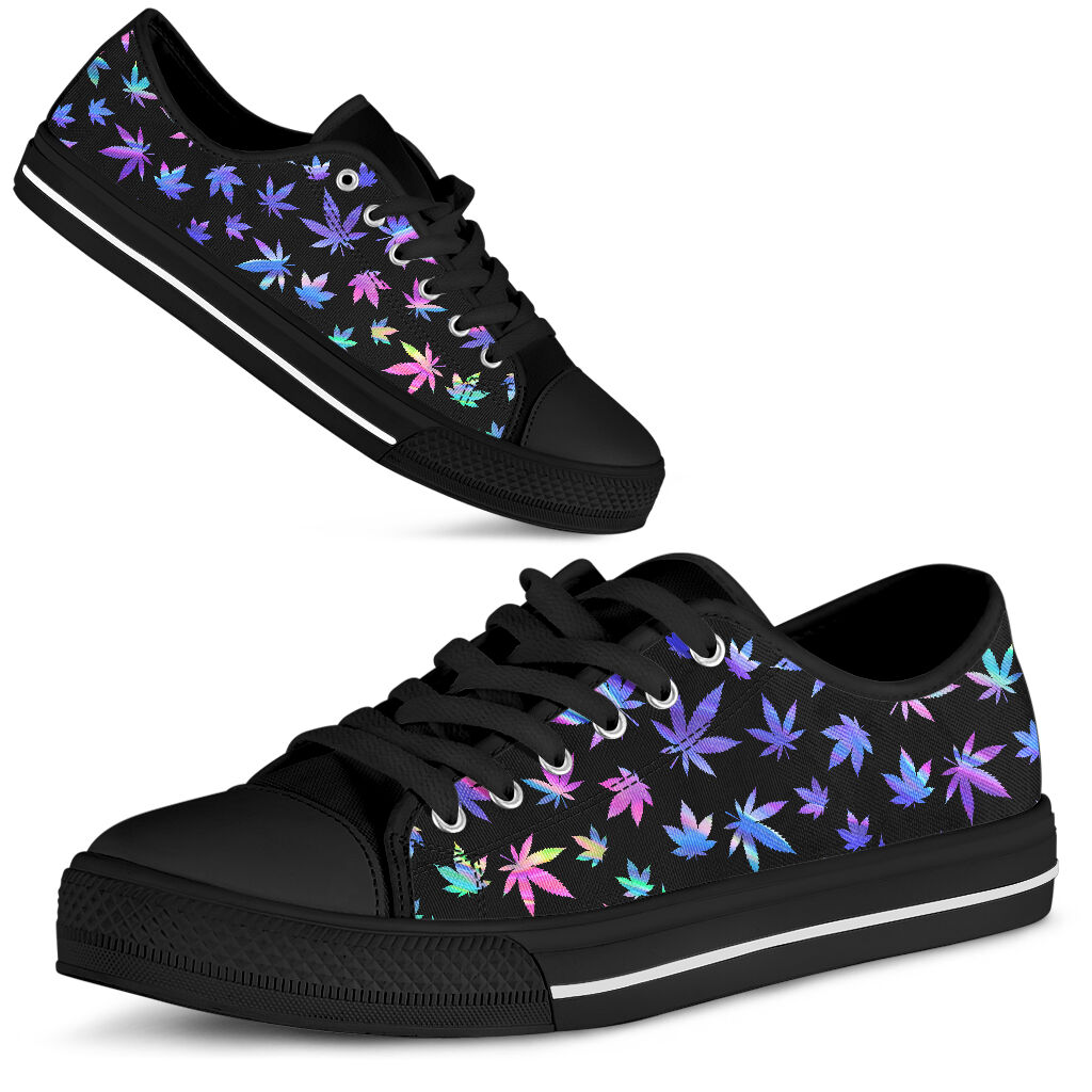 Holographic Background Autism Awareness Low Top Shoes 0622
