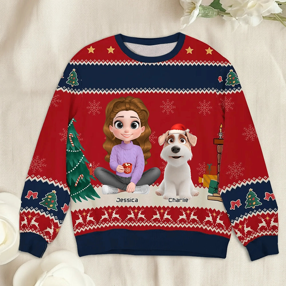 Custom Christmas Sweatshirt for Dog Lovers